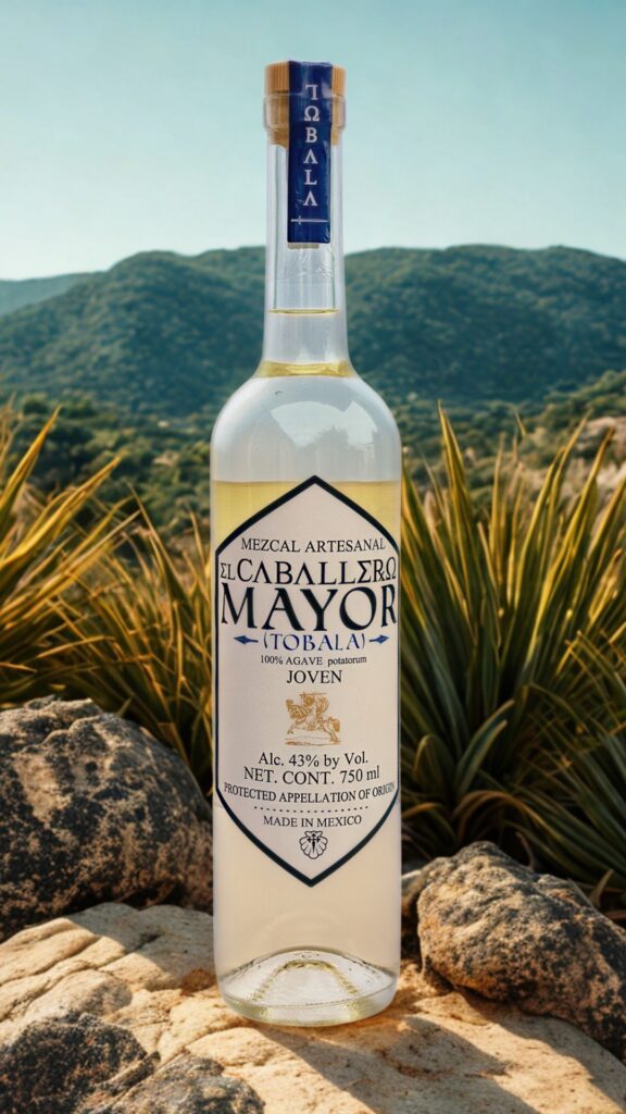 Botella mezcal El Caballero Mayor Tobalá
