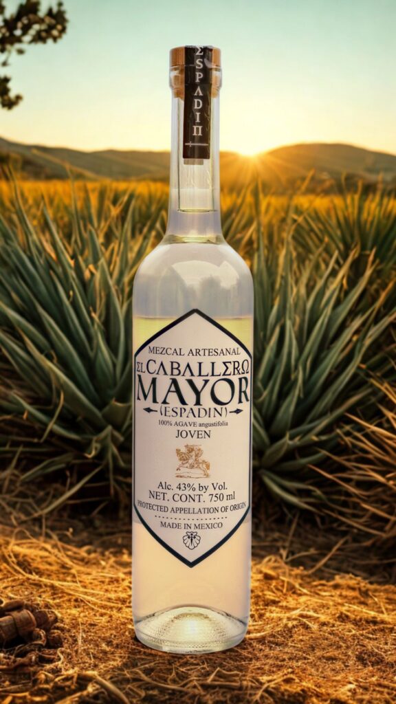 Botella mezcal El Caballero Mayor Espadín Joven